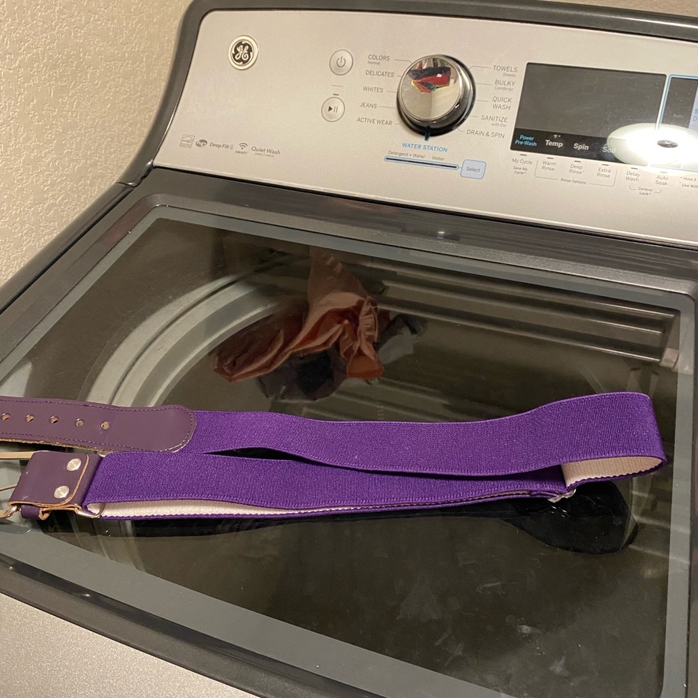 Youth purple baseball belt